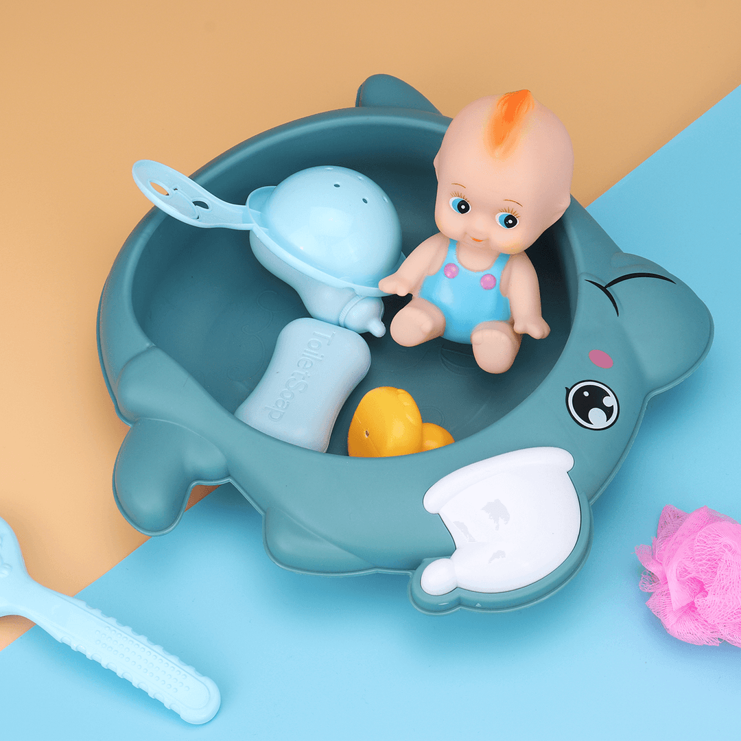 8 Pcs Baby Kids Bath Basin Doll Duck Shower Bathtub Floating Toys - Trendha