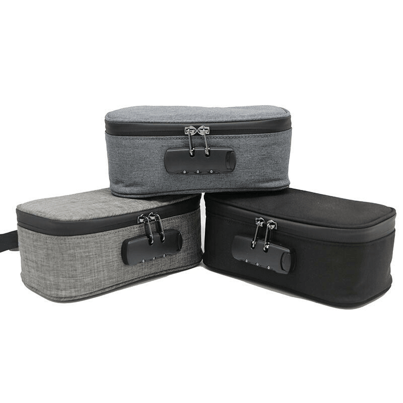 Protable Moistureproof Smell Proof Bag Lockable Travel Case Stash Box Container - Trendha