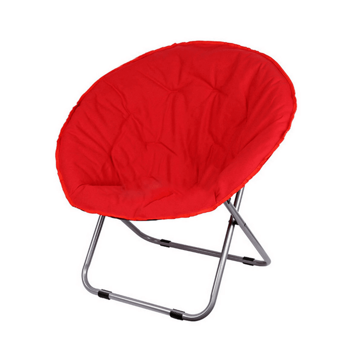 Folding Saucer Chair Moon Shape Chair Seat Stool Saucer Camping Chairs Soft for Office Home Living Room - Trendha