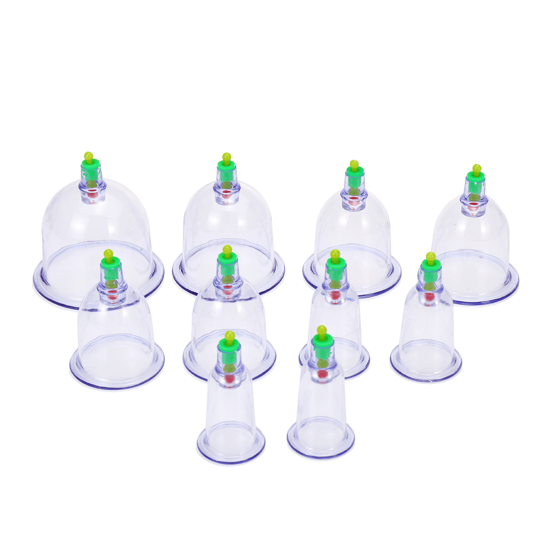 10Pcs Cup Vacuum Cupping Massager Set Stimulates Whole Body Relaxation Tools - Trendha