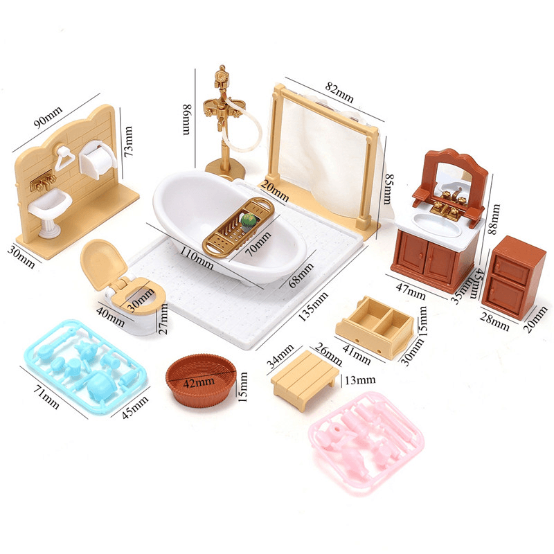 1:12 Simulation Bathroom Play House Props Dollhouse Creative DIY Material - Trendha