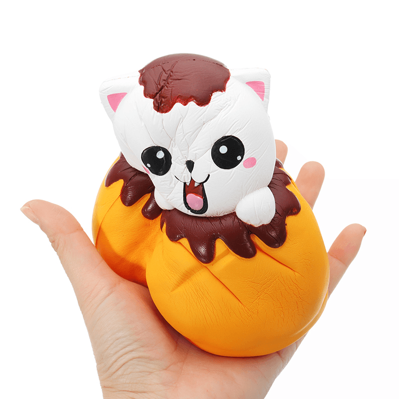 Leilei Squishy Jumbo Puff Cat Kitten Slow Rising Original Packaging Soft Collection Gift Decor Toy - Trendha