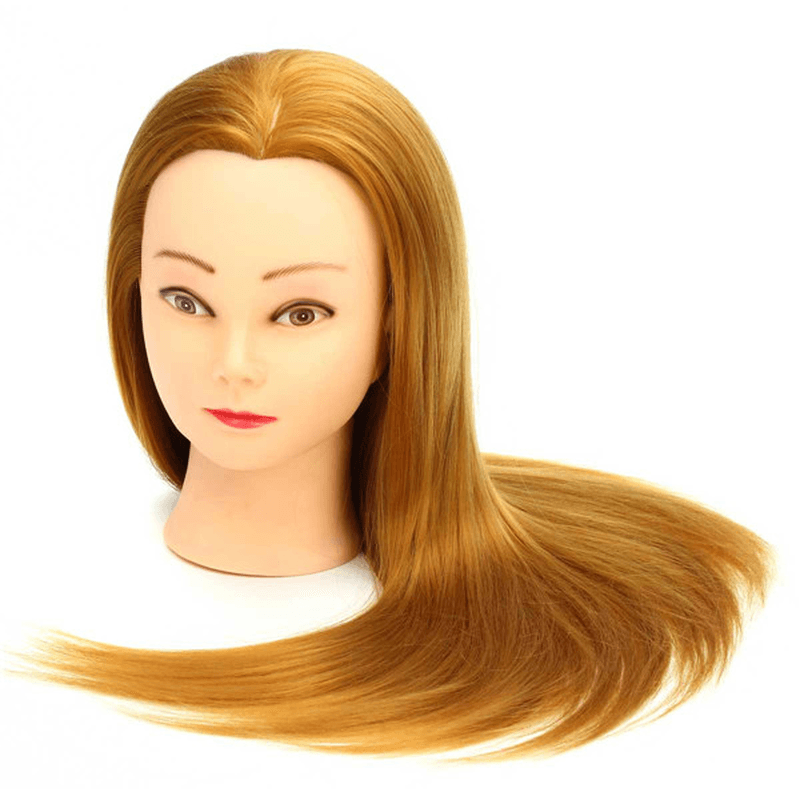 30% Golden Real Hair Hair Salon Mannequin Training Head Models Haircut Hairdressing - Trendha