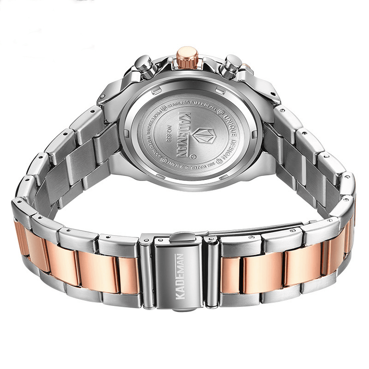KADEMAN 836 Fashion Female Watch 3ATM Waterproof Stainless Steel Strap Quartz Watch - Trendha