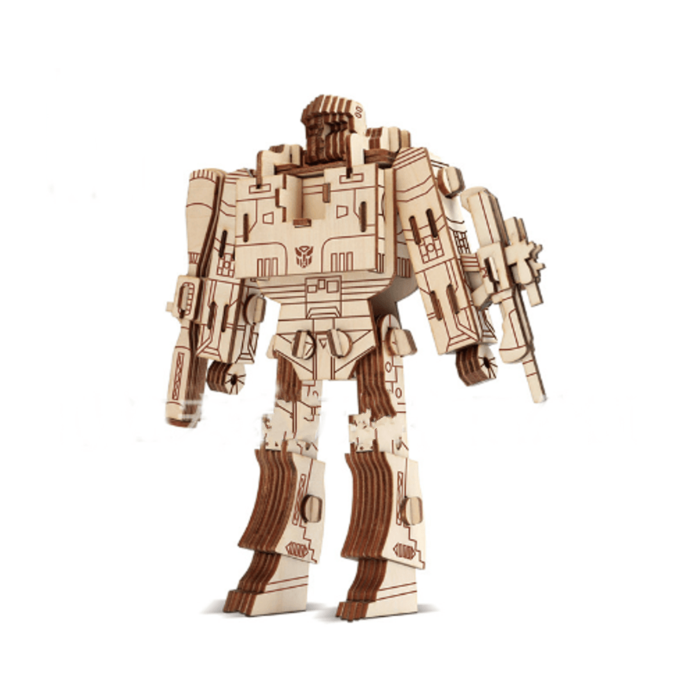 3D Three-Dimensional Puzzle Wooden Educational Toys Decompression Assembled Robot Model Indoor Toys - Trendha