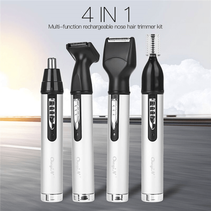 4 in 1 Electric Nose Hair Trimmer Male Rechargeable Hairstyle Mini Hair Shaver - Trendha