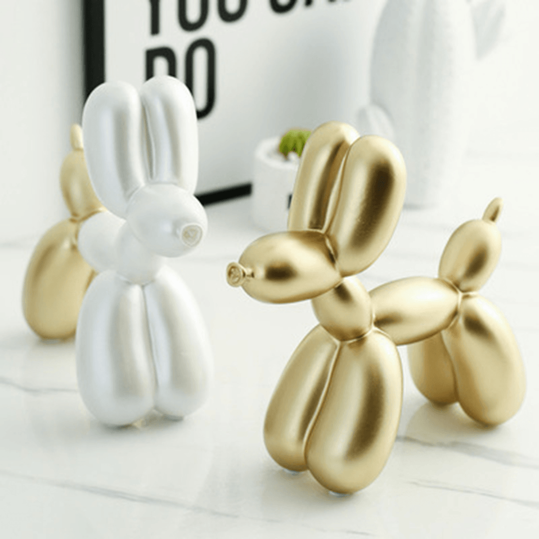 Cute Resin Balloon Dog Animal Figurine Statue Ornaments Home Decorations - Trendha