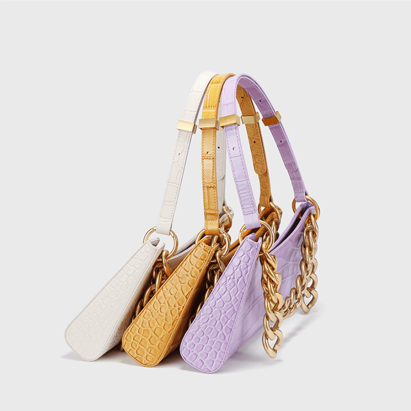 Chain leather shoulder bag - Trendha
