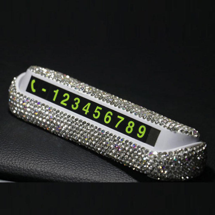 Bedazzled Phone Number Placard - Trendha