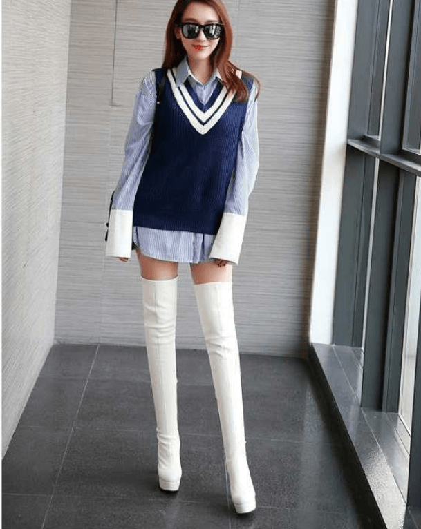 Wild super high heeled knee boots - Trendha