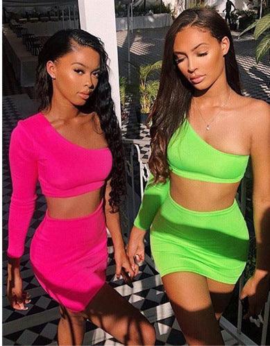 Sexy nightclub bag hip dress - Trendha
