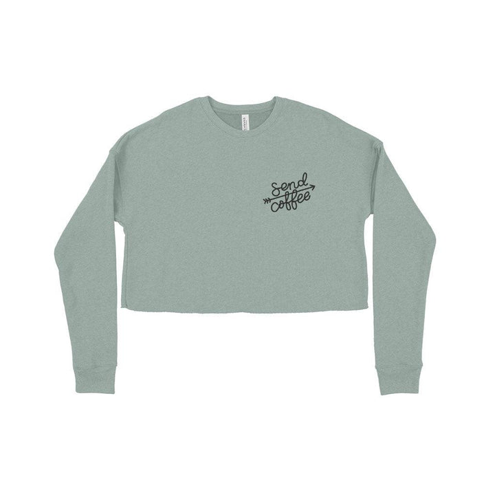 Send Coffee Women's Cropped Fleece Sweatshirt - Trendha