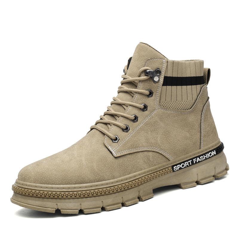 Men's Trendy Boots Korean Casual Shoes Men's Tooling Boots - Trendha