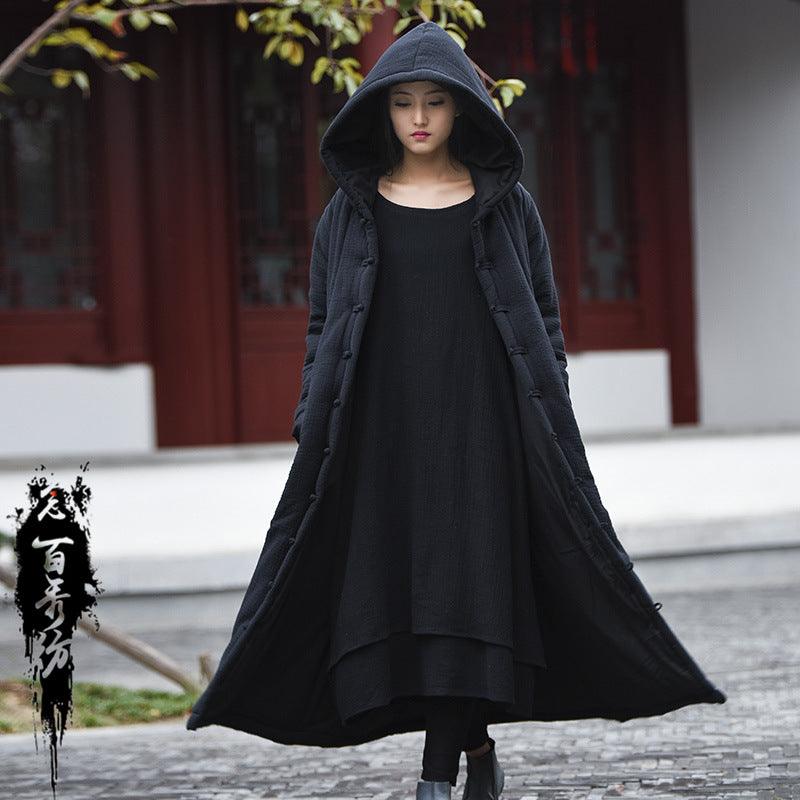 Hooded retro witch robe - Trendha