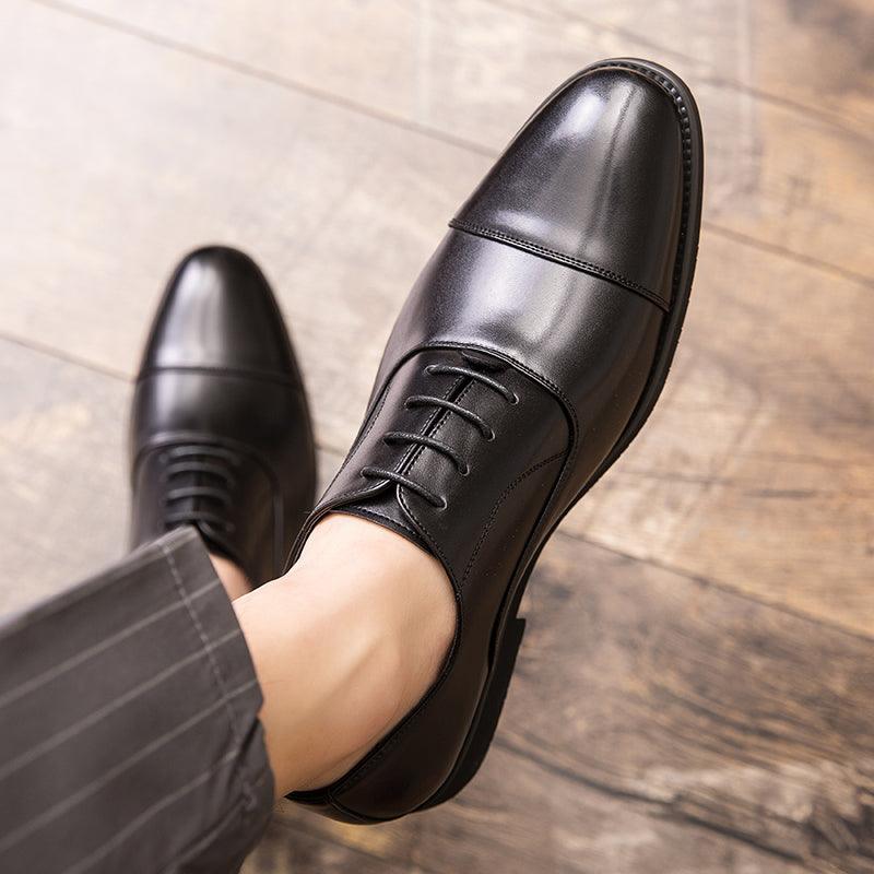 British Style Three-joint Men's Pointed Toe Shoes - Trendha