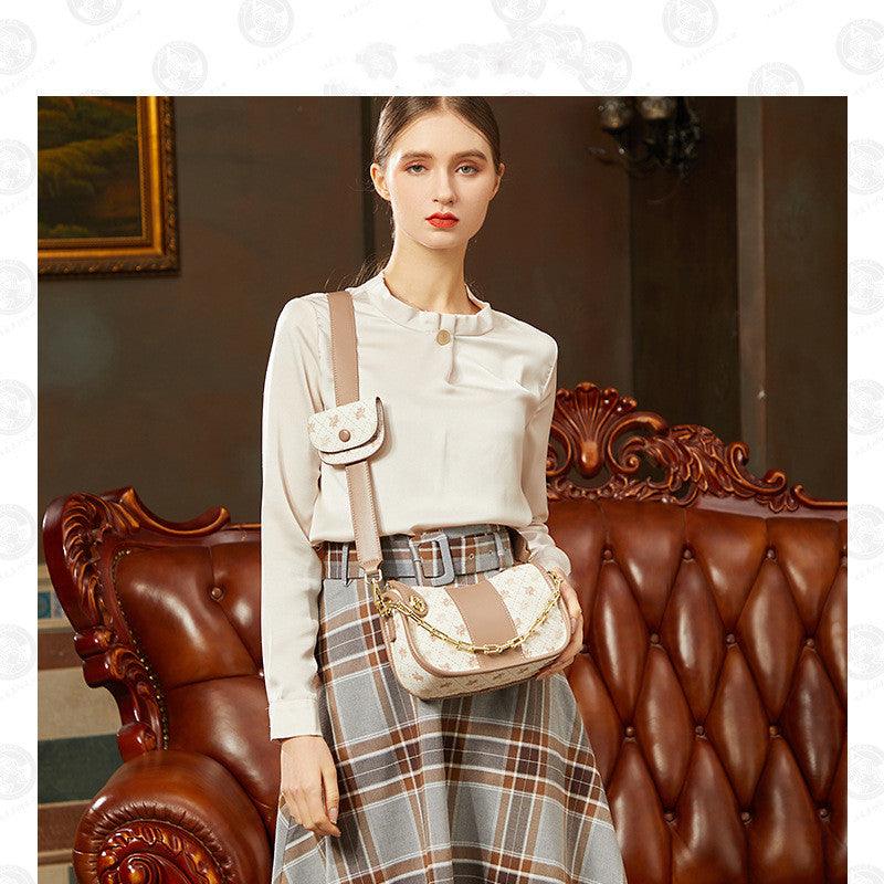 One-shoulder Messenger Bag With Underarm Print - Trendha