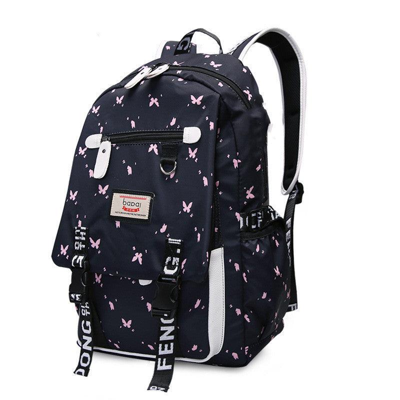 Female Backpack Student School Bag Junior High School Student High School Student Student Backpack Printing - Trendha