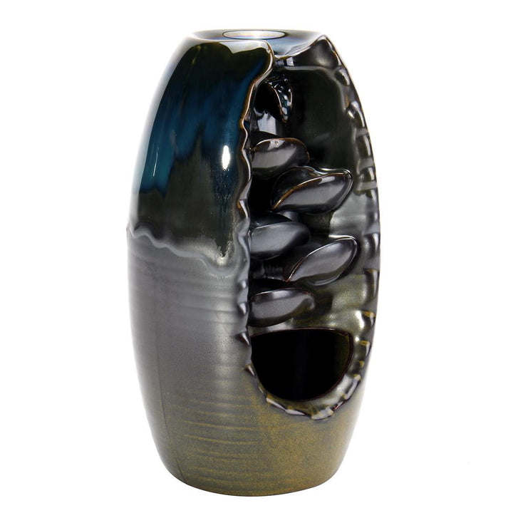 Porcelain Waterfall Backflow Ceramic Incense Burner Censer Holder Decor 10 Cones Office Home Decor - Trendha