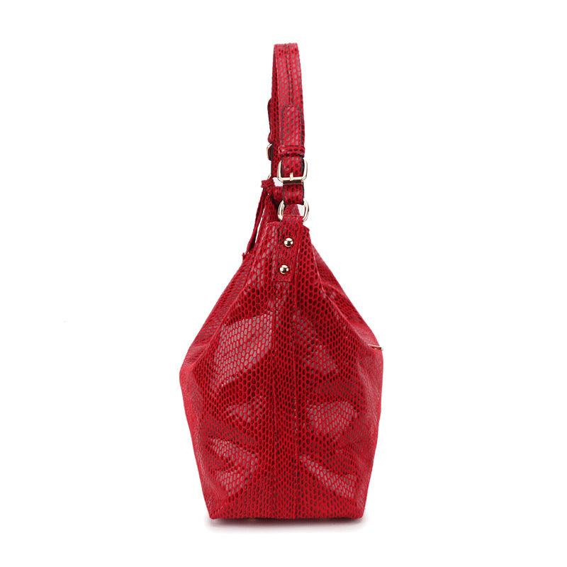 Snake Pattern Ladies Fringed Crescent Bag Shoulder Messenger Bag - Trendha