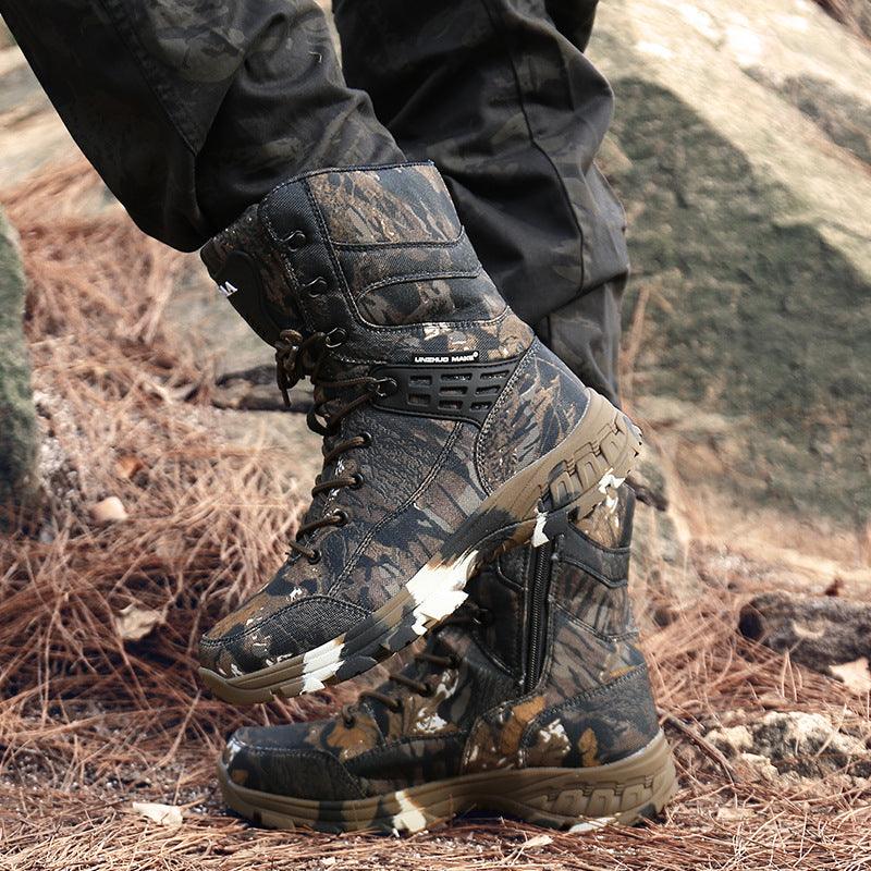 Botas De Trabajo Para Hombre Militares Resistentes Al Desgaste Impermeable Duras - Trendha