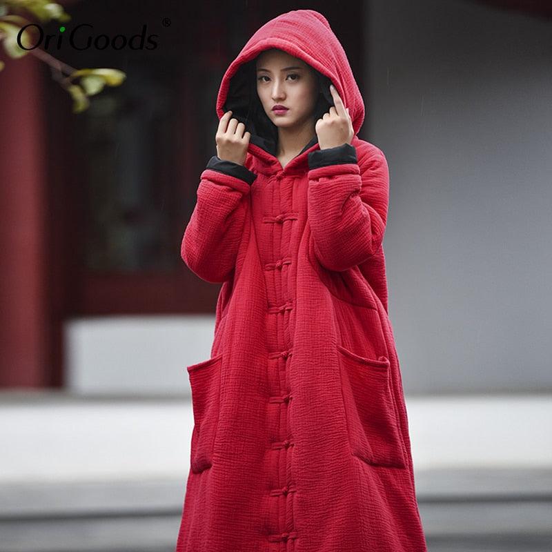 Hooded retro witch robe - Trendha