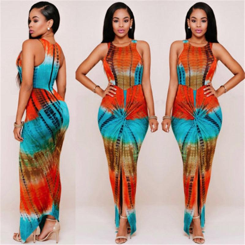 European and American Sexy Print Dress - Trendha