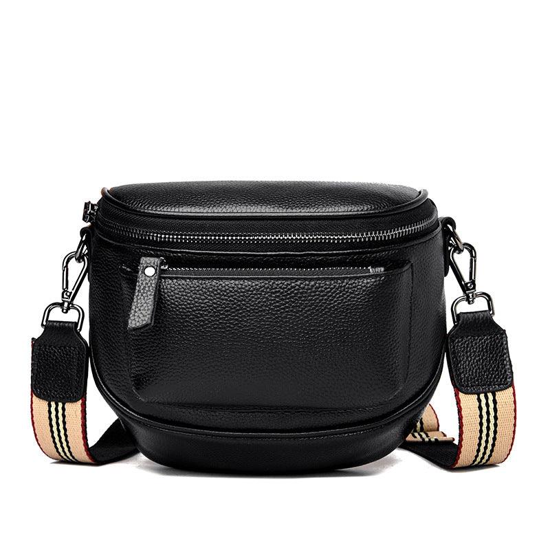 Fashion Lady Leather Diagonal Saddle Bag - Trendha