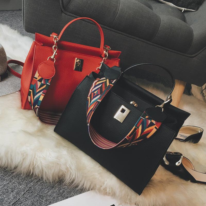 In The Spring Of 2021 New Handbag Korean Color Strap Shoulder Bag Handbag Shoulder Lock Casual Fashion - Trendha
