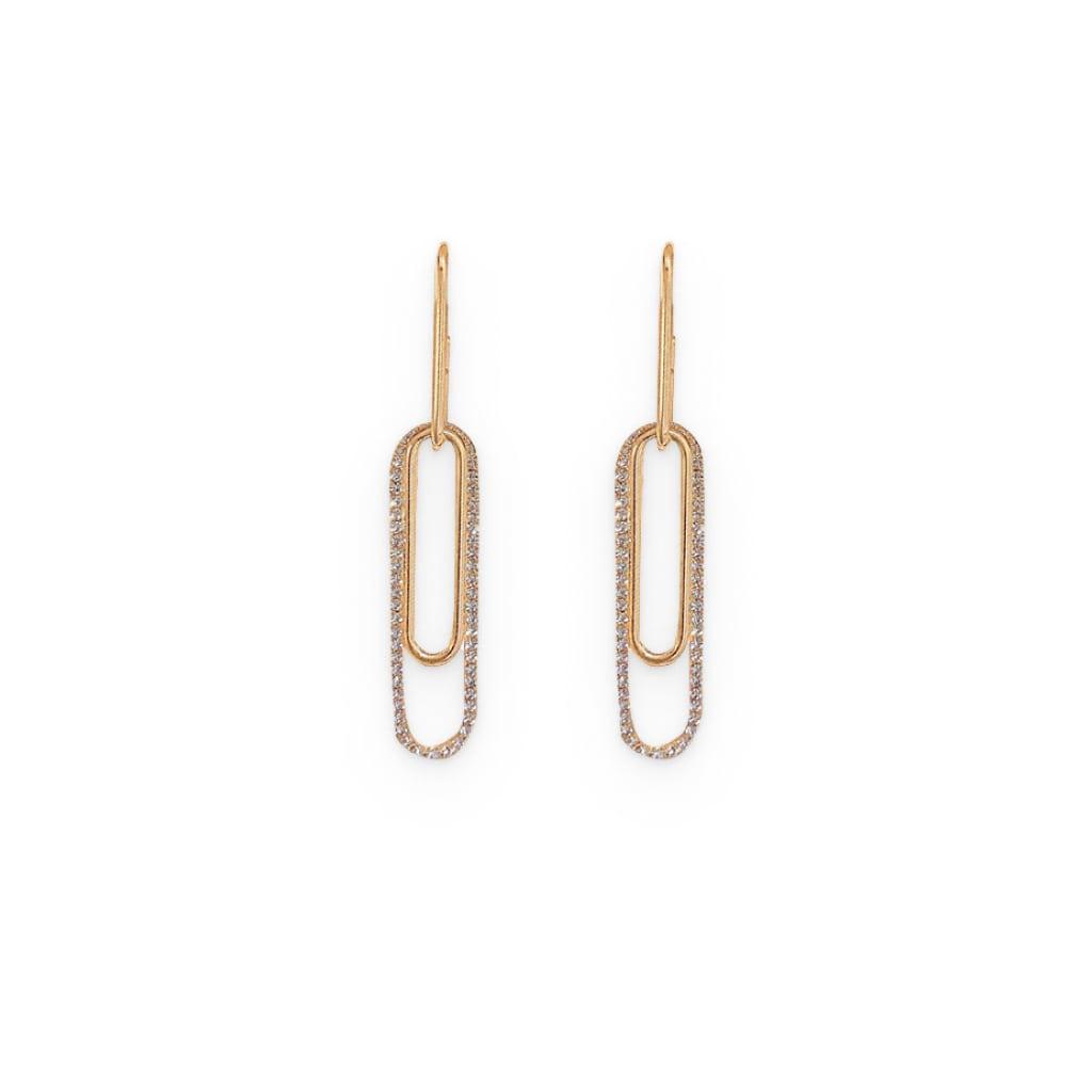 Oblong Shiny Earrings - Trendha