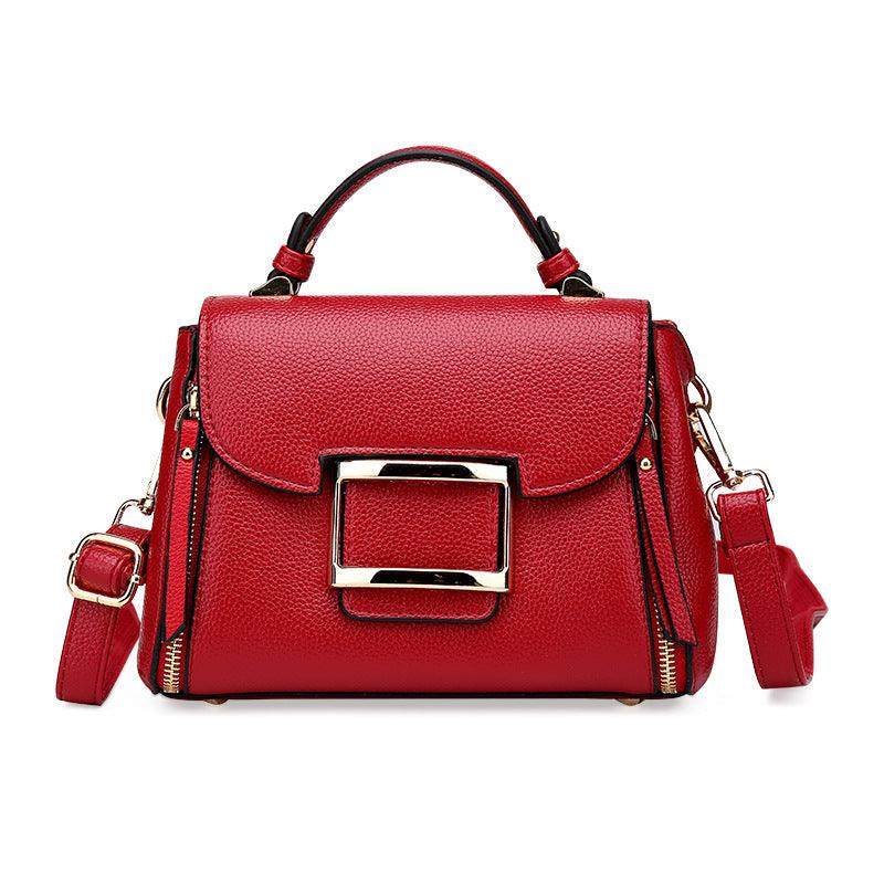 Soft PU Rectangular Shoulder Bag with Belt Detail