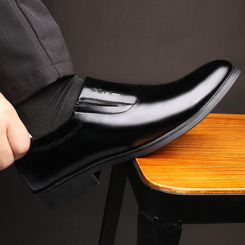 Invisible Increase Men's Shoes 6cm Pointed Toe Business Suits Men's Leather Shoes - Trendha