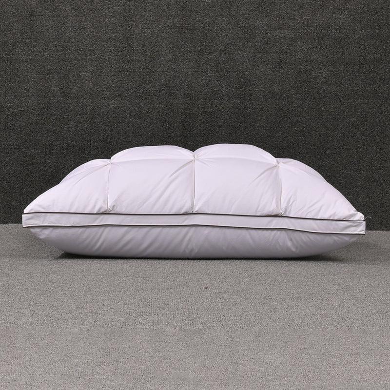 White Goose Down Cotton Single Household Sleep Aid Pillow - Trendha