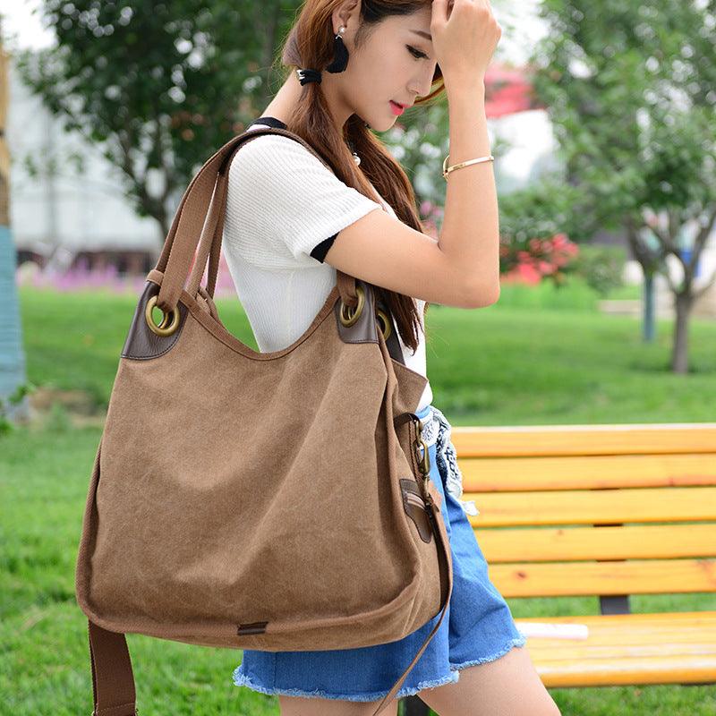 Fashion Canvas Bag Retro One-shoulder Portable Women - Trendha