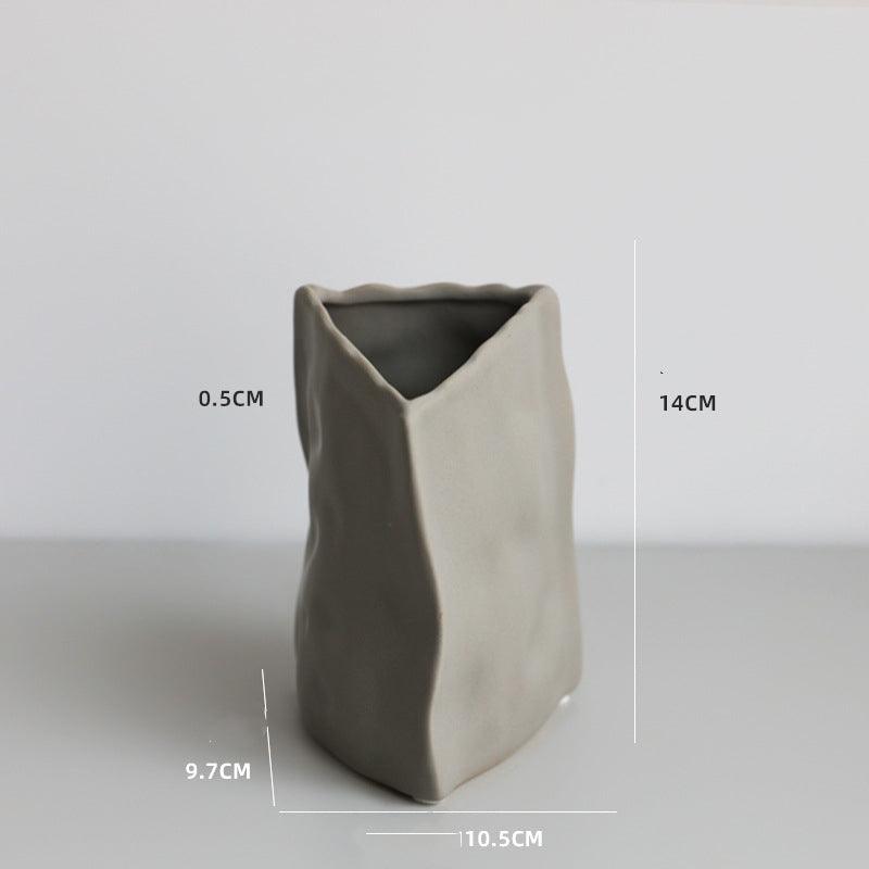 Nordic Irregular Art Ceramic Vase Decoration Living Room - Trendha