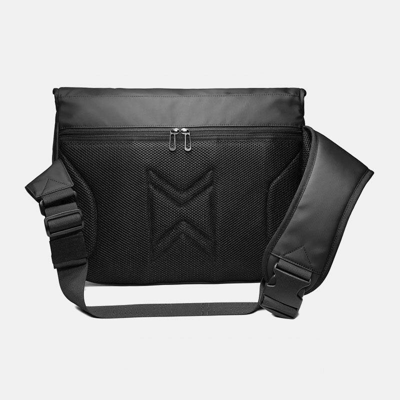 Men PVC Waterproof Large Capacity Crossbody Bag Multifunction 15.6 Inch Laptop Briefcases Messenger Shoulder Bag - Trendha