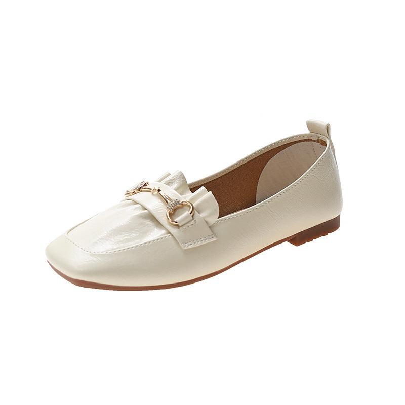 Small Leather Shoes, Leisure Spring And Autumn Loafers, Soft Leather Peas Shoes - Trendha