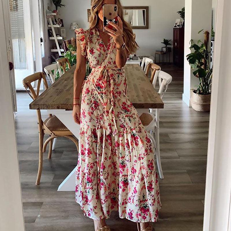 Women's printed lace dress - Trendha