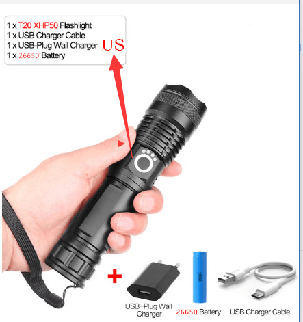 USB Charging Zoom P50 Flashlight - Trendha