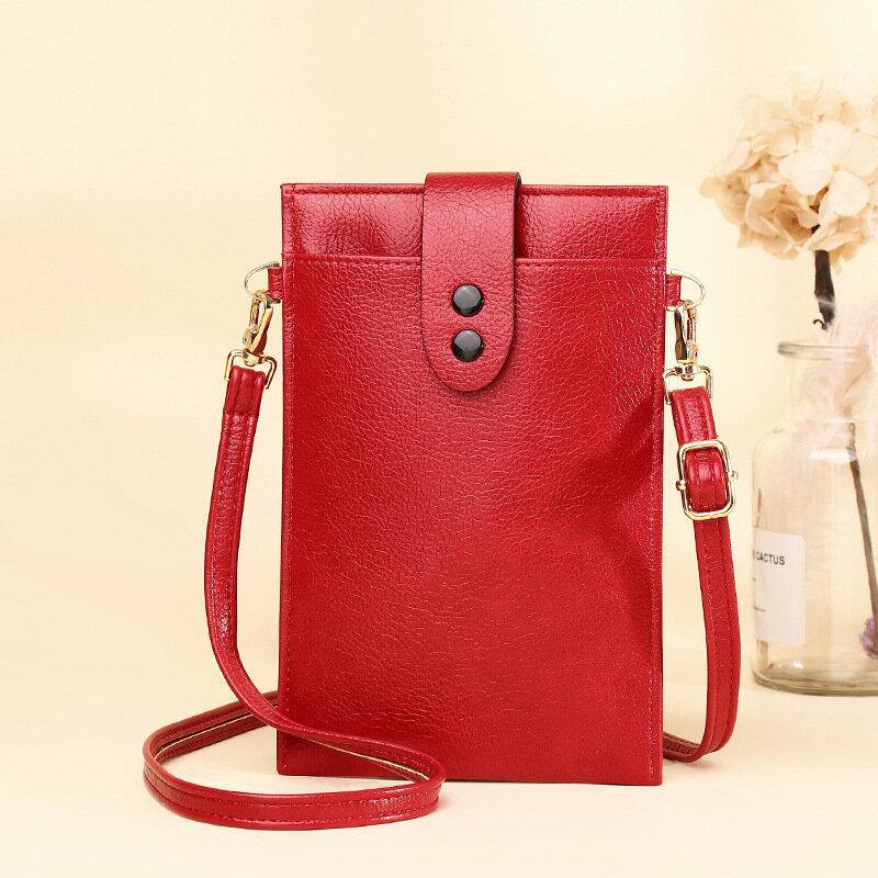 Women PU Leather Retro 6.3 Inch Phone Bag Mini Multi-card Slot Crossbody Bags Shoulder Bag - Trendha