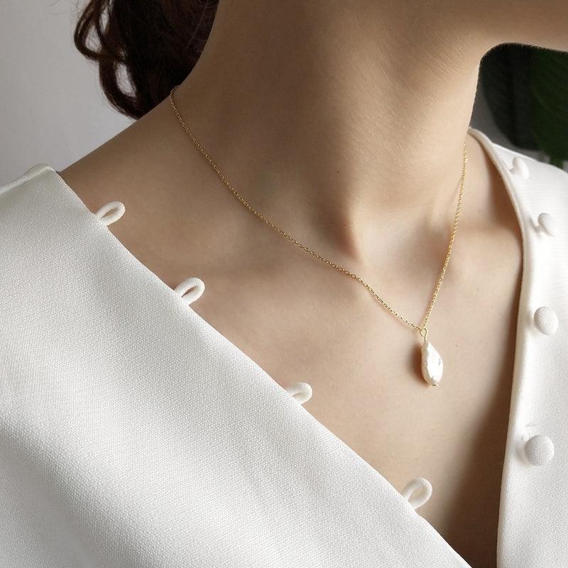 Pearl pendant necklace - Trendha