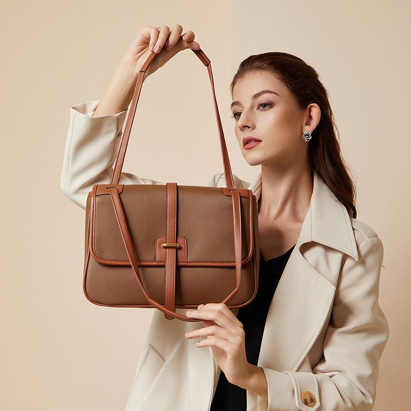 Retro Messenger Bag Female Messenger Autumn And Winter Texture - Trendha