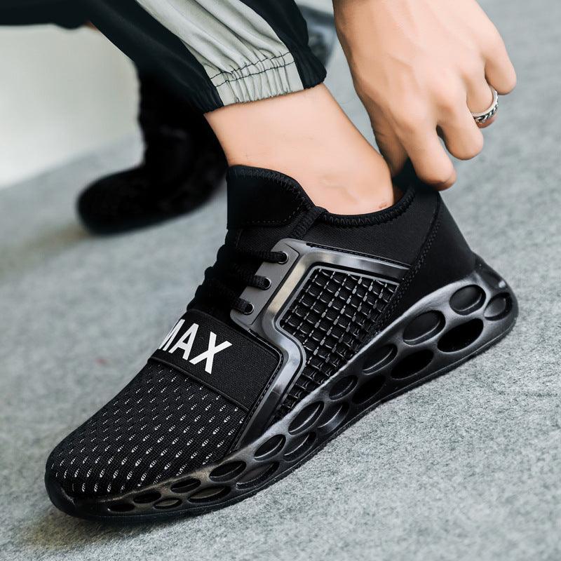 High elastic hollow fly woven casual shoes