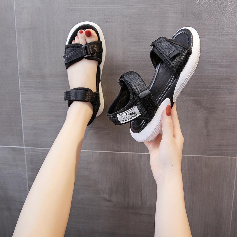 Outer Wear Beach Shoes, Flat-bottomed Non-slip All-match - Trendha