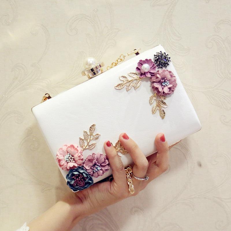 Women's Shoulder Pearl Clutch