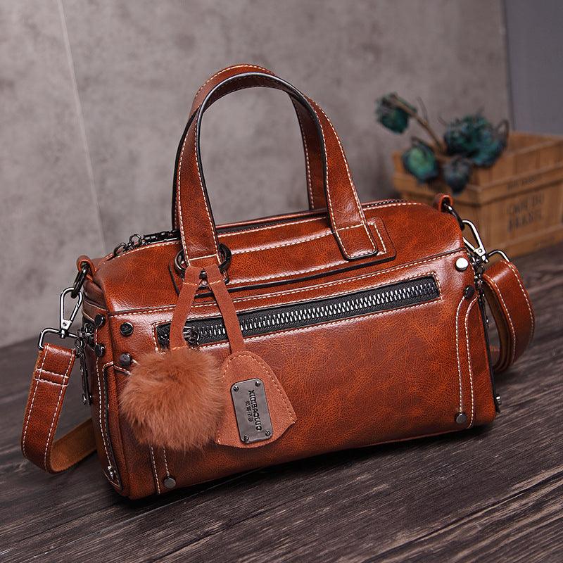 Women's Retro Fashion Portable Messenger Pillow Bag - Trendha