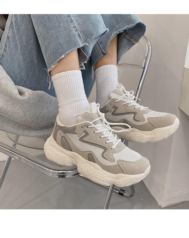 All-match Xiaobai Fried Street Daddy Women's Breathable Thin Net Shoes - Trendha