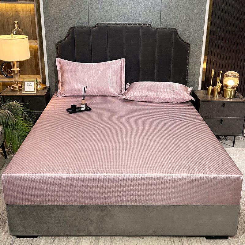 New Houndstooth Ice Silk Jacquard Fitted Three Piece Set - Trendha