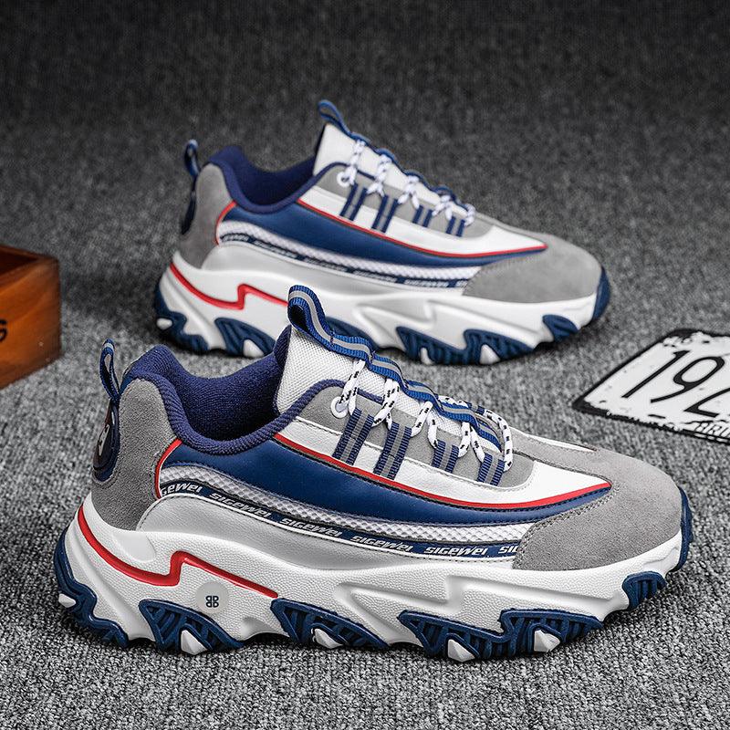 Low-top Increase Men's Shoes, Color Matching Fashion Sports Style Casual Shoes - Trendha