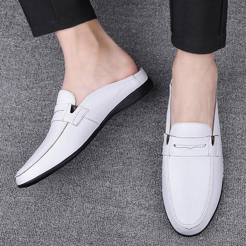 Men's Casual Cowhide Low-cut Peas Shoes - Trendha