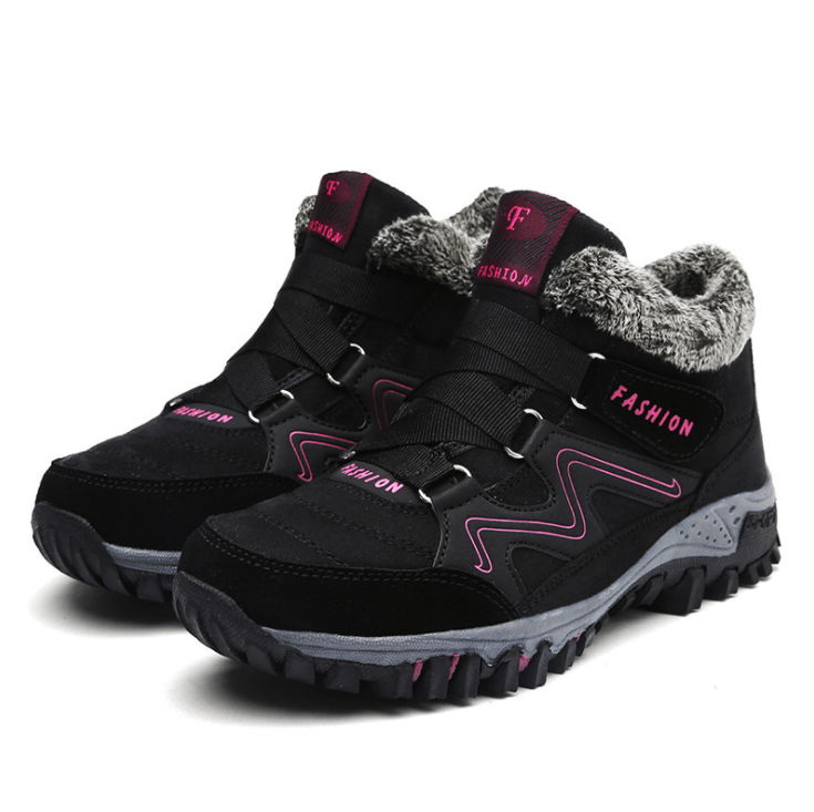 Outdoor Snow Plus Velvet Warm Women's Cotton Shoes - Trendha